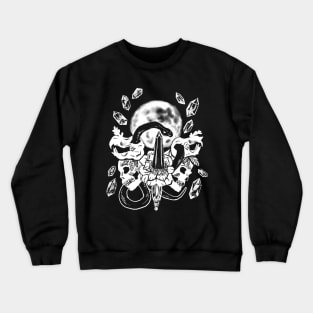 Serpent Rising Crystals Goth Witchy Punk Crewneck Sweatshirt